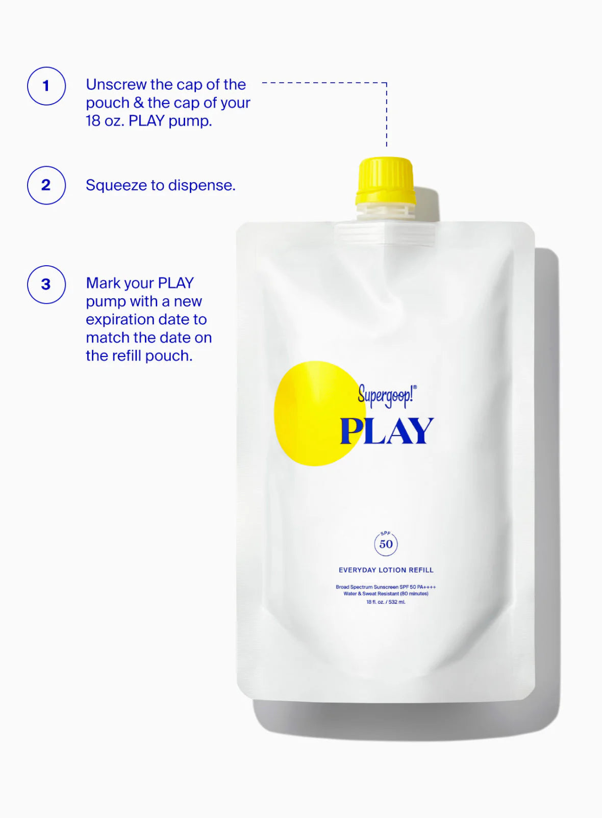 PLAY Everyday Lotion SPF 50 Pump Refill Pouch - Imagen 6